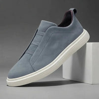 Nick | Premium slip-on suede sneakers with decorative laces