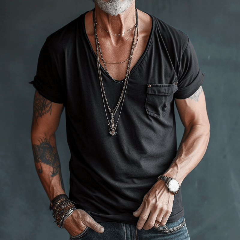 Max | Premium Combed Fabric V-Neck T-Shirt 1