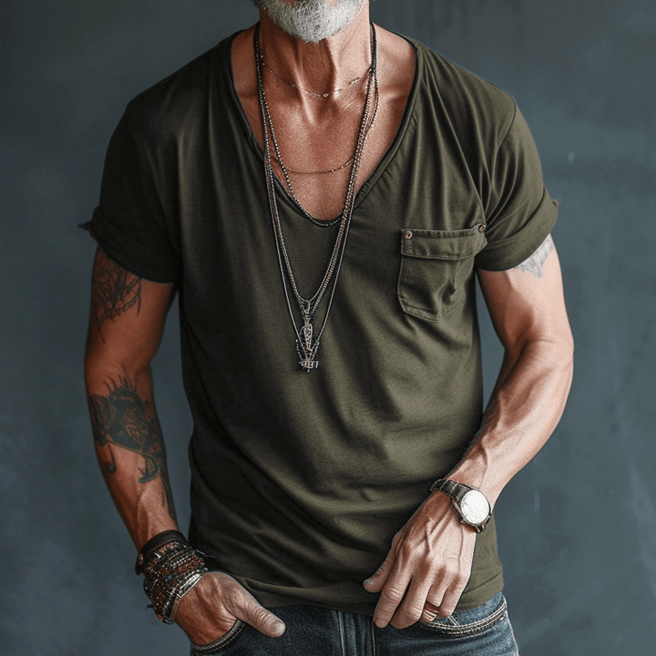 Max | Premium Combed Fabric V-Neck T-Shirt 4