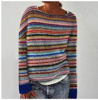 Fiona | Colorful And Cozy Retro Striped Sweater