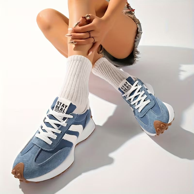 Megan | Retro Platform Suede-Look Sneakers 8