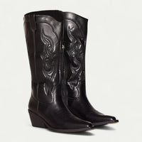 Olivia | Pointed Toe Calf-High Cowboy Boots for Women