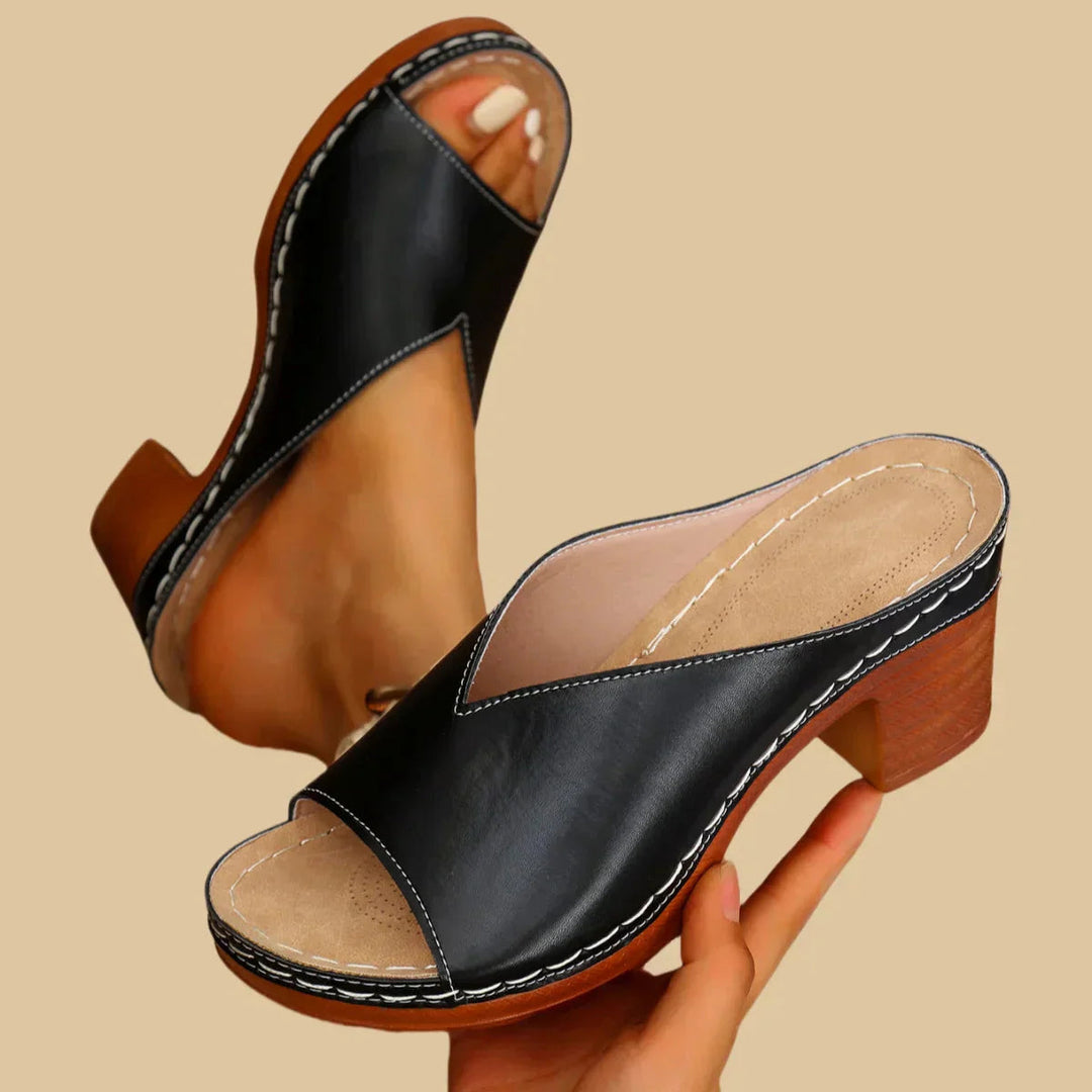 Mila | Fashionable & Classic Orthopedic Block Heel Sandals 4