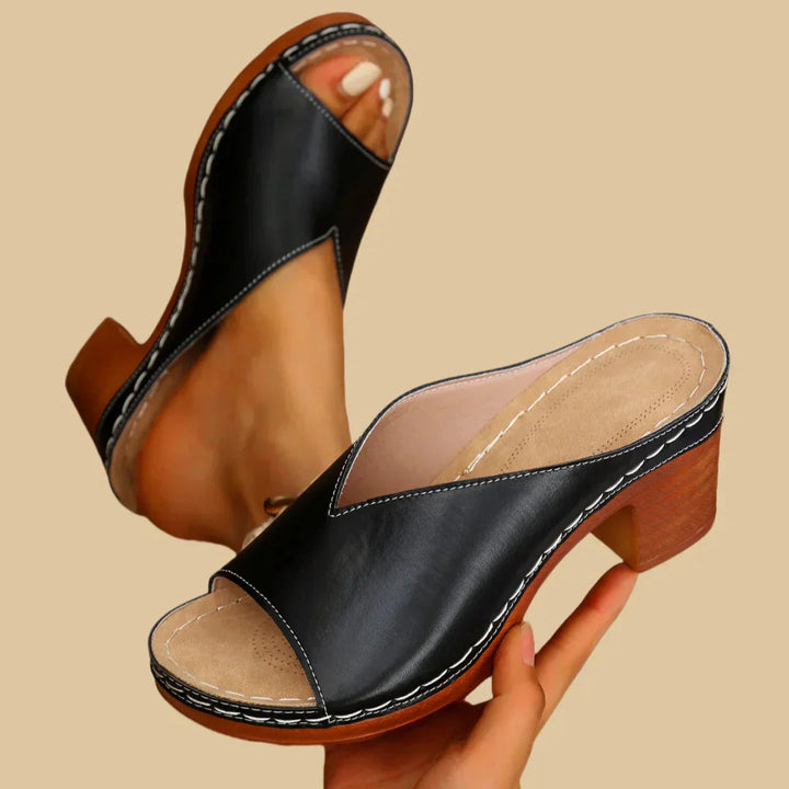 Mila | Fashionable & Classic Orthopedic Block Heel Sandals 4