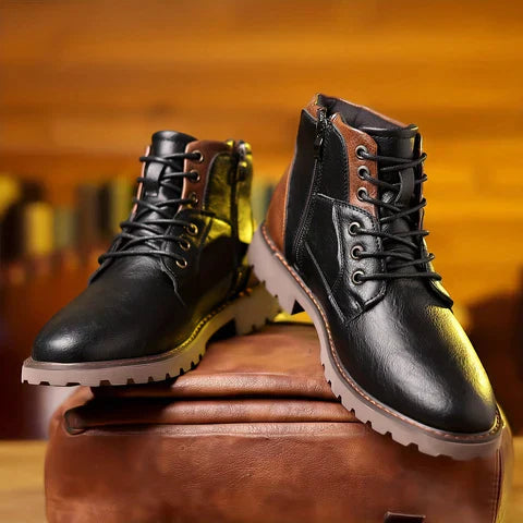 Mitchell | Black Leather Boots for Men 2