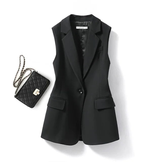 Natasha | Elegant Chic Layering Sleeveless Blazer 1