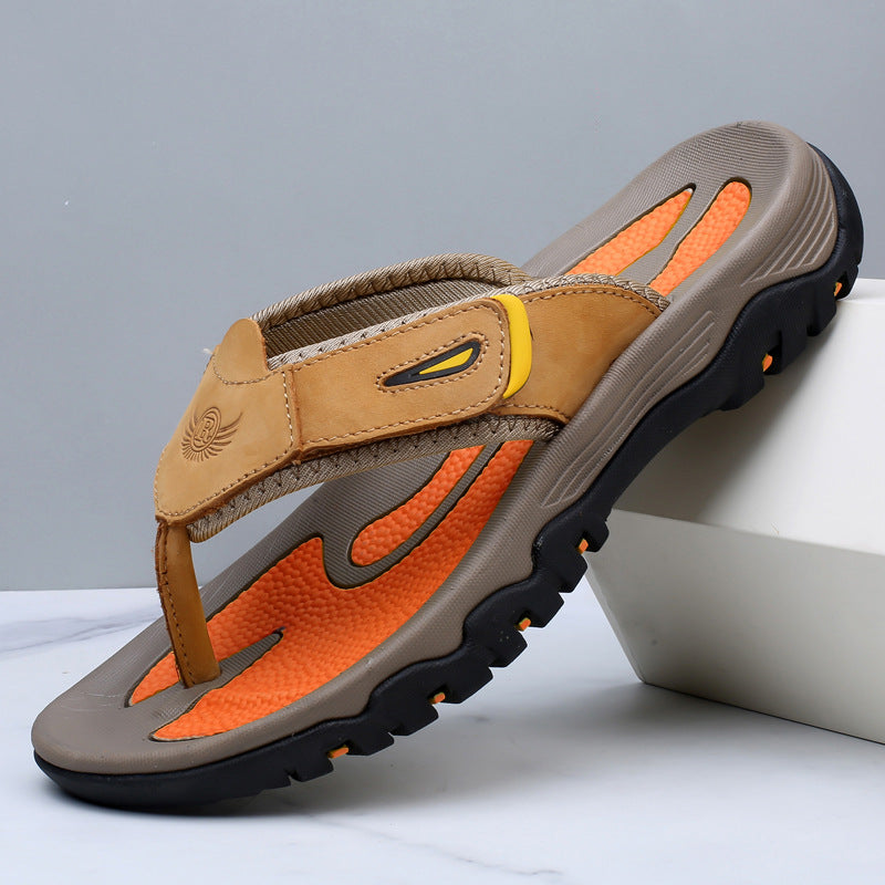 Nicholas | Minimalist And Comfortable Leather Slip-On Sandals 4