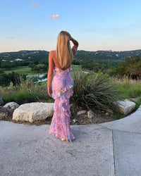 Amelia | Fashionable Flowing Ruffle Maxi Dress