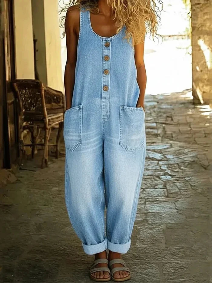 Nora | Vintage-Inspired, Comfortable Women's Denim Overalls – Perfect for Casual Style 0