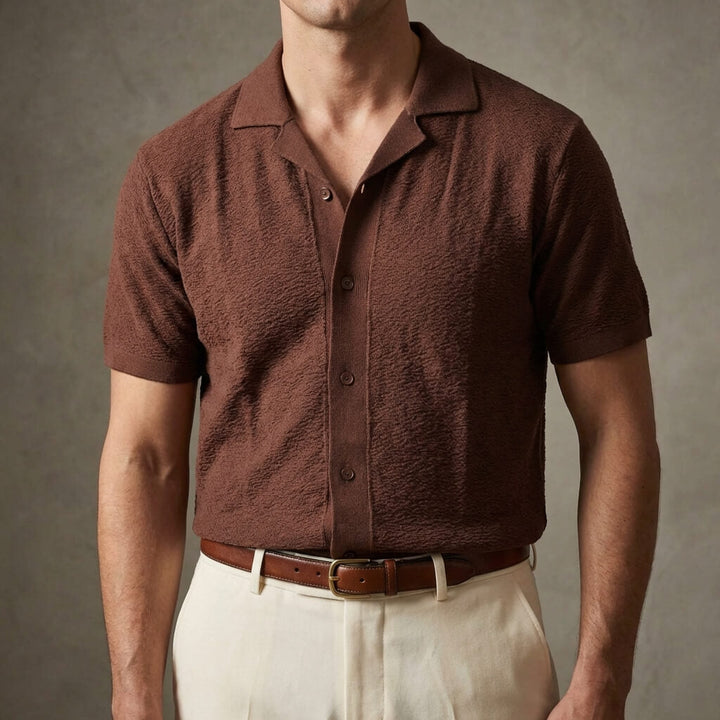 Olivar | Premium Textured Relaxed Fit Men's Polo Shirt 1