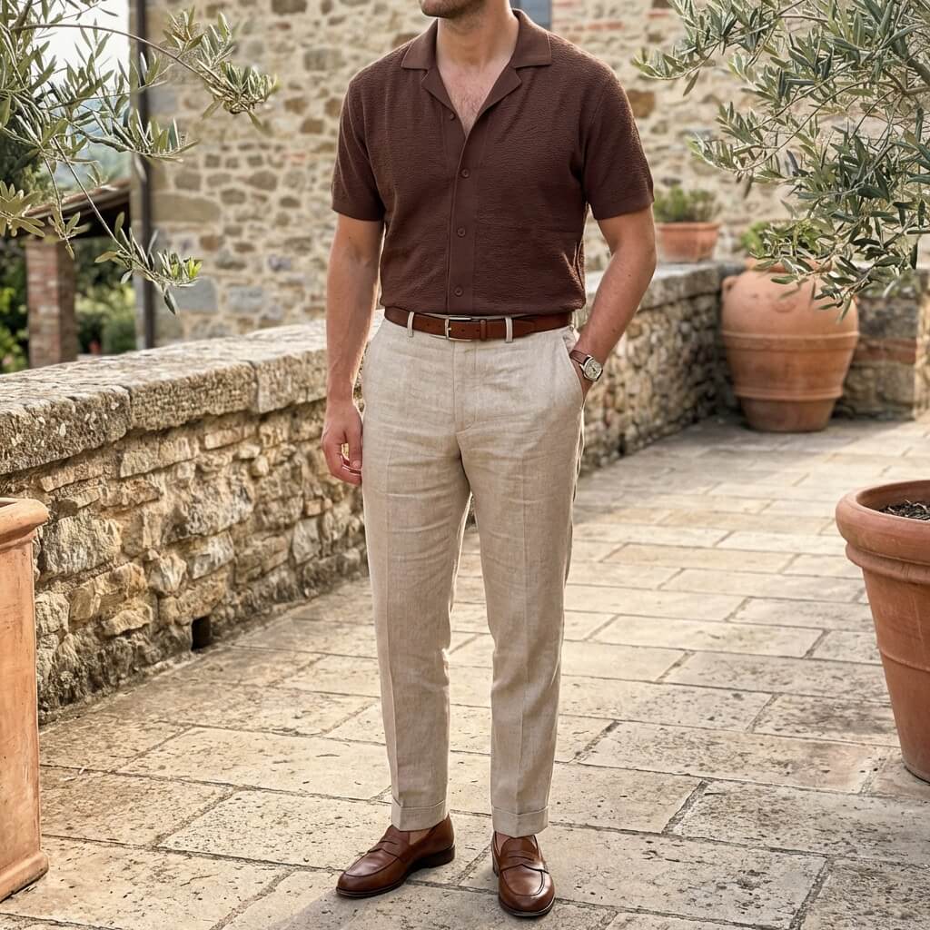 Olivar | Premium Textured Relaxed Fit Men's Polo Shirt 3