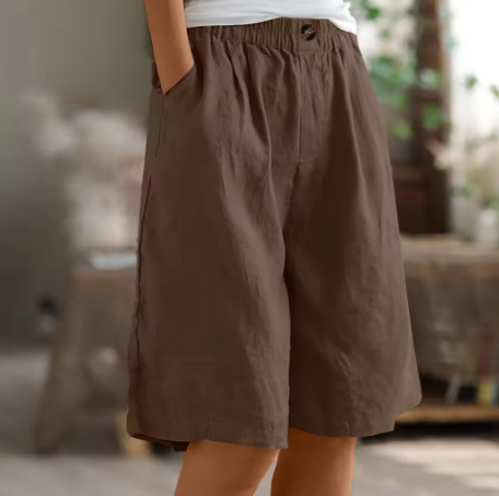 Olivia | Breathable And Relaxed Cotton Summer Shorts 10