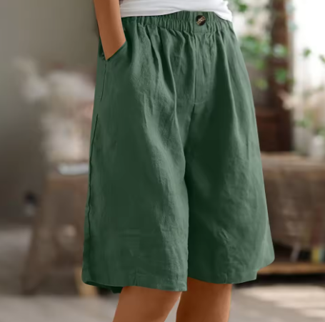 Olivia | Breathable And Relaxed Cotton Summer Shorts 8
