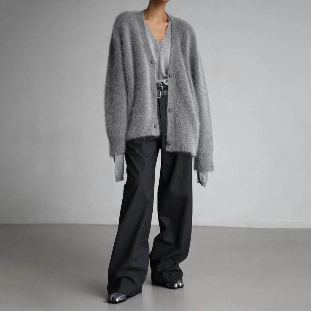 Olivia | Cashmere and Nylon Loose Cardigan 2