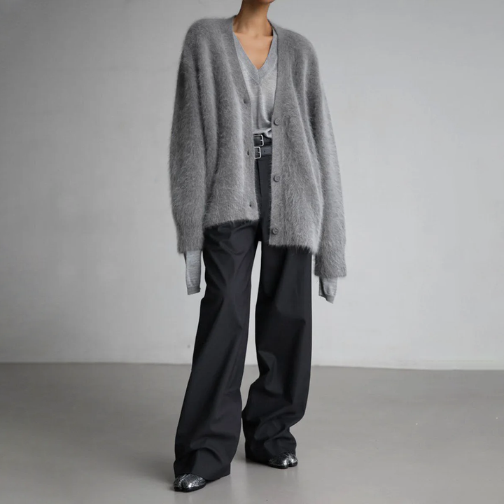 Olivia | Cashmere and Nylon Loose Cardigan 2
