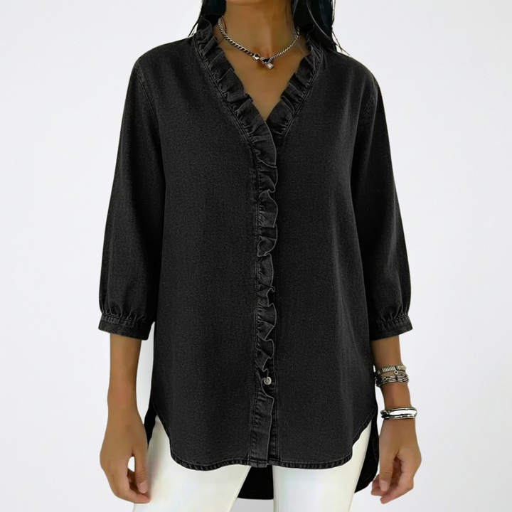 Olivia | Elegant and comfortable ruffle hem blouse for women 5
