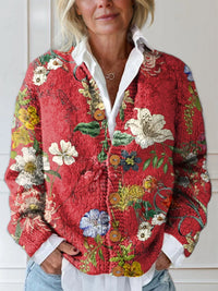 Juliette | Vintage Quilted Floral Cardigan