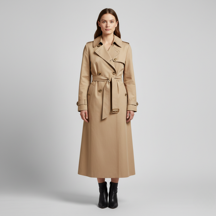 Olivia | Women's Trench Coat – Black, Elegant & Water-Resistant 0