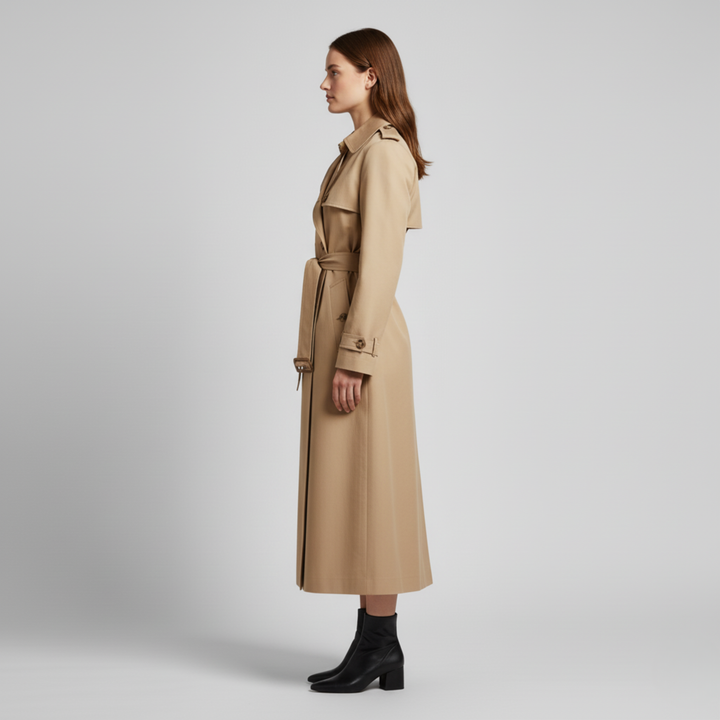 Olivia | Women's Trench Coat – Black, Elegant & Water-Resistant 2