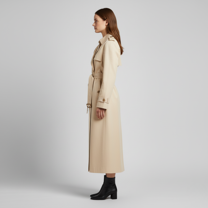 Olivia | Women's Trench Coat – Black, Elegant & Water-Resistant 4