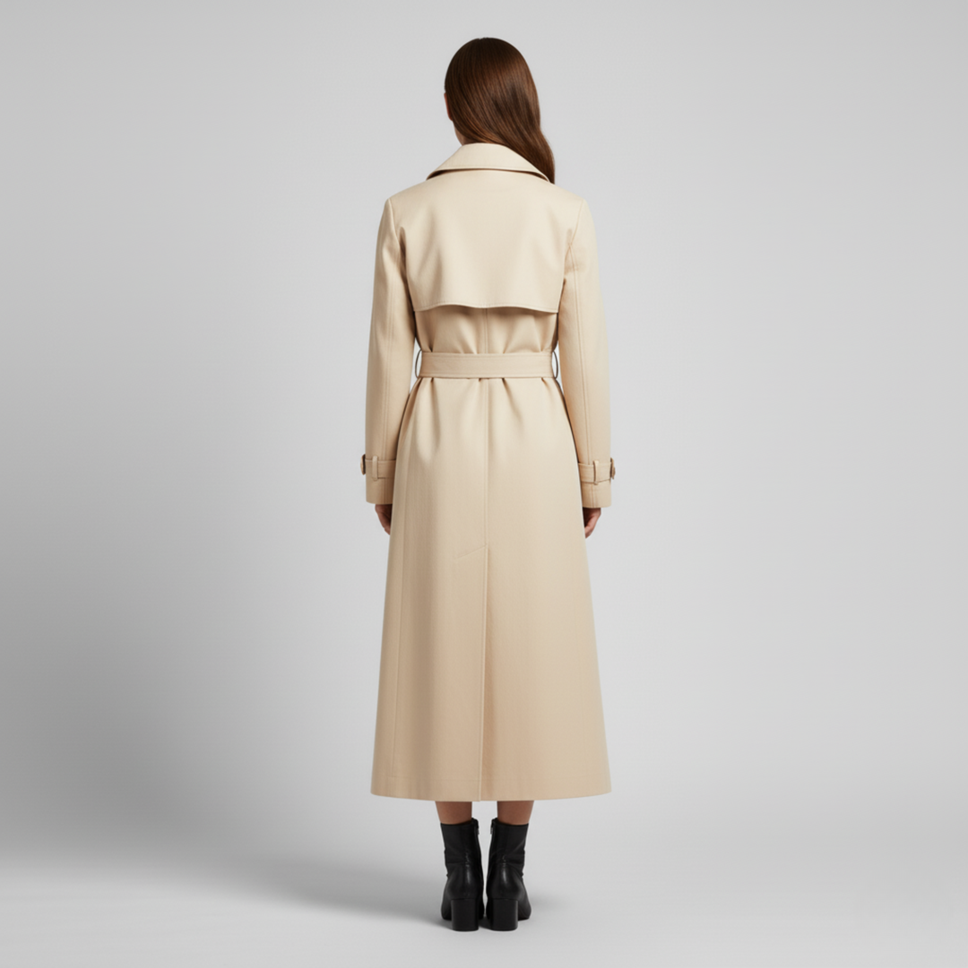 Olivia | Women's Trench Coat – Black, Elegant & Water-Resistant 5