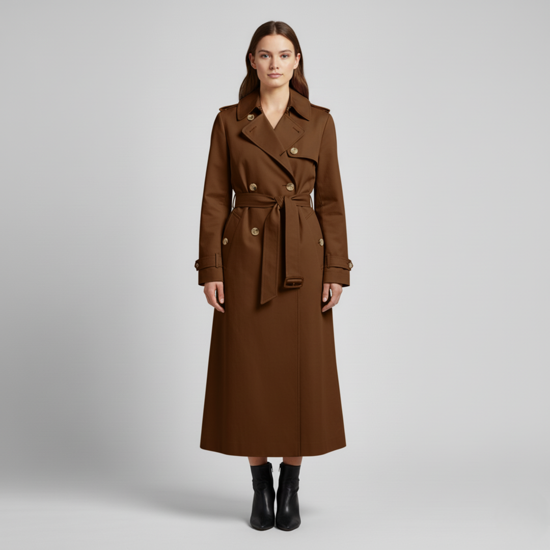 Olivia | Women's Trench Coat – Black, Elegant & Water-Resistant 6