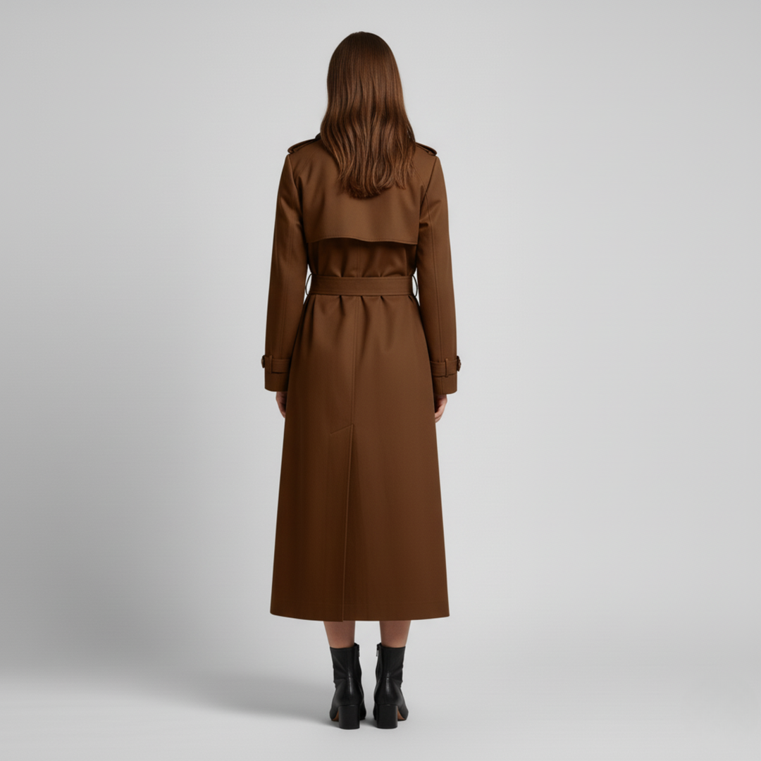 Olivia | Women's Trench Coat – Black, Elegant & Water-Resistant 8