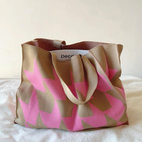 Luna | Oversized Geometric Canvas Tote Bag