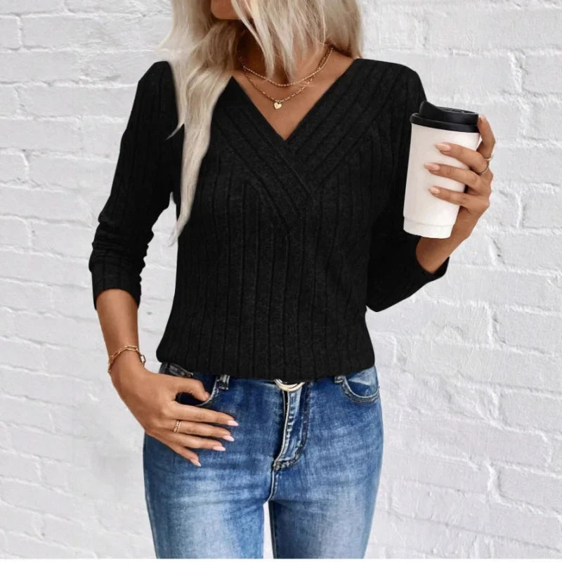 Quinn | Elegant Sunken Stripe Sweater 1