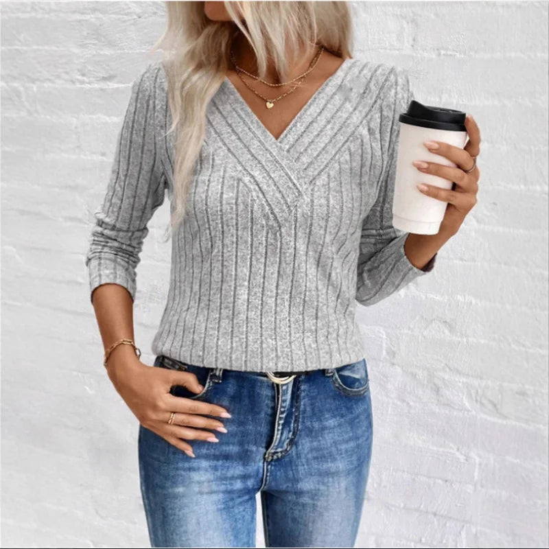 Quinn | Elegant Sunken Stripe Sweater 3