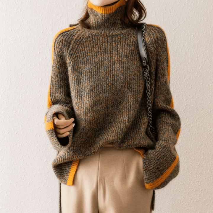 Ravelyn | Melange Knit Turtleneck 2