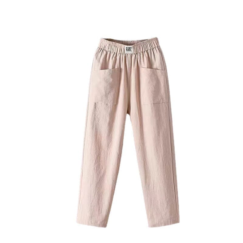 Rebecca | White Linen Women's Trousers 4