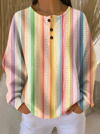Mia | Vibrant Double Knit Thermal Waffle Sweater