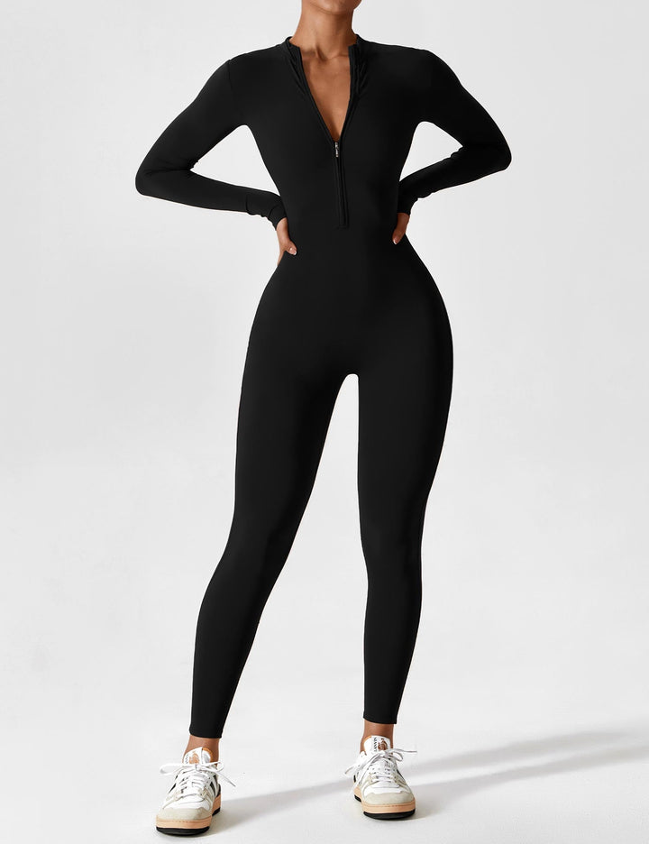 Savannah | Long  Sleeve Zipper Jumpsuit 0