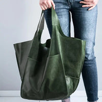 Erin | Casual Oversized Vegan Leather Tote Bag