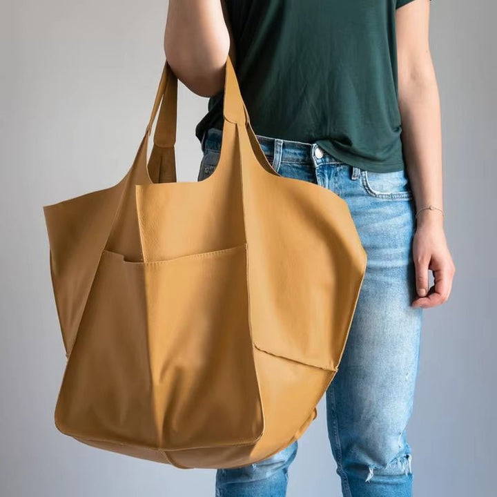 Savannah | Oversized Vegan Leather Tote Bag 12