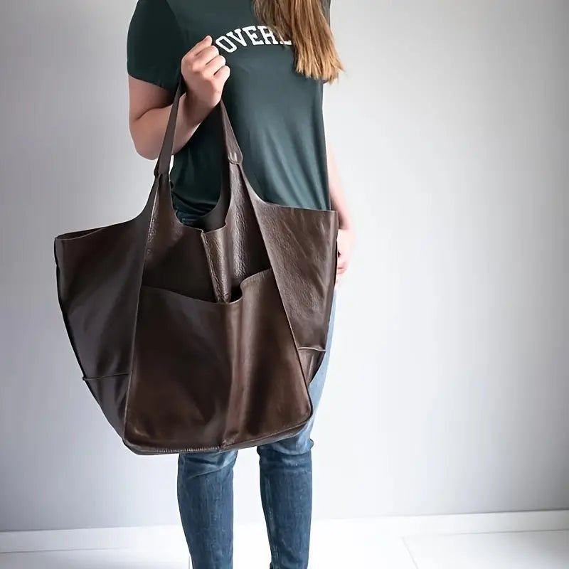Savannah | Oversized Vegan Leather Tote Bag 5