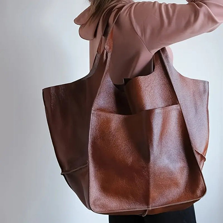 Savannah | Oversized Vegan Leather Tote Bag 7