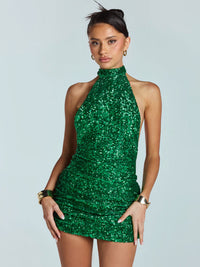 Georgina | Sparkling High Neck Homecoming Dress