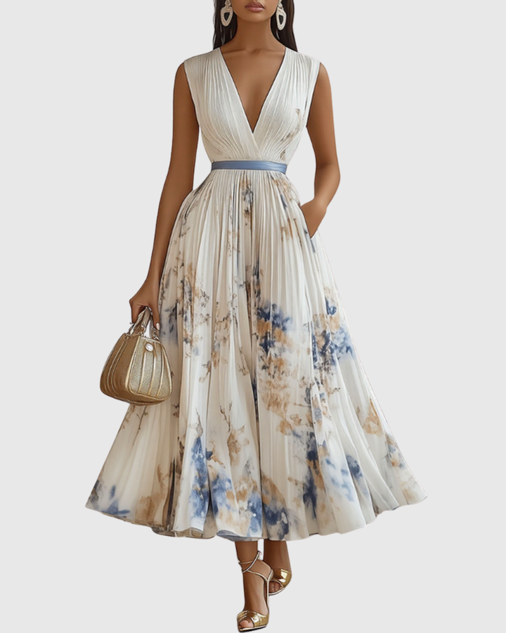 Seraphina | Elegant And Flowing Floral V-Neck Maxi Dress 1