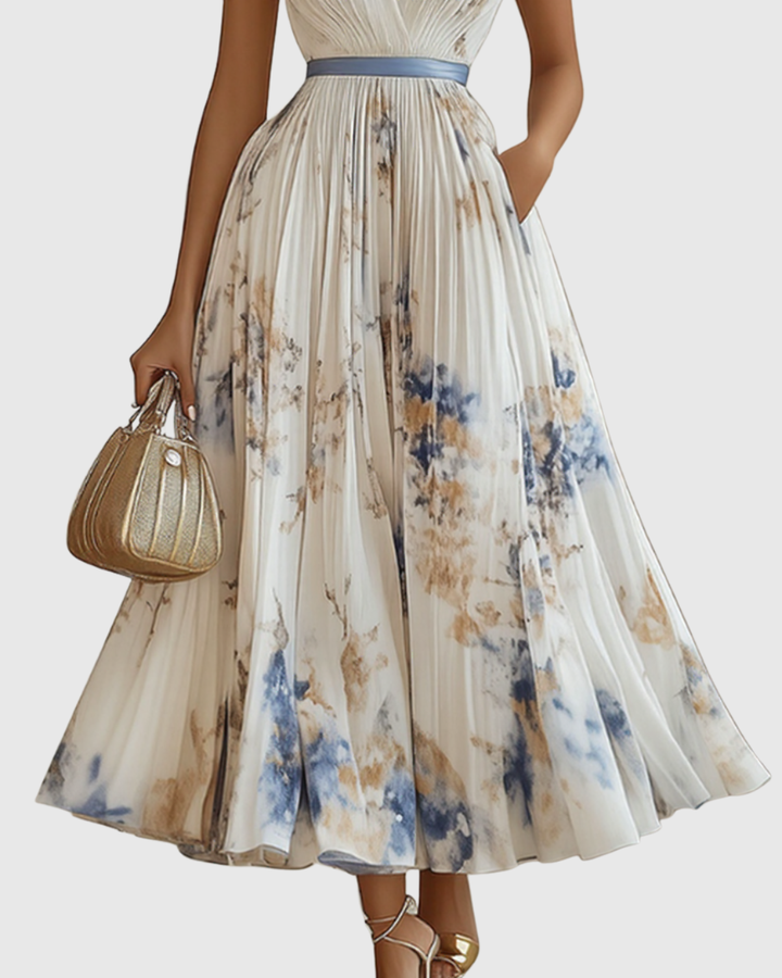 Seraphina | Elegant And Flowing Floral V-Neck Maxi Dress 3