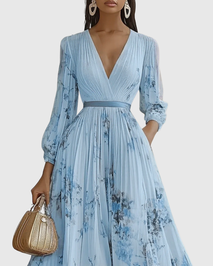 Seraphina | Elegant And Flowing Floral V-Neck Maxi Dress 5