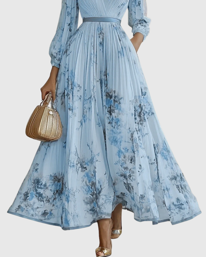 Seraphina | Elegant And Flowing Floral V-Neck Maxi Dress 7