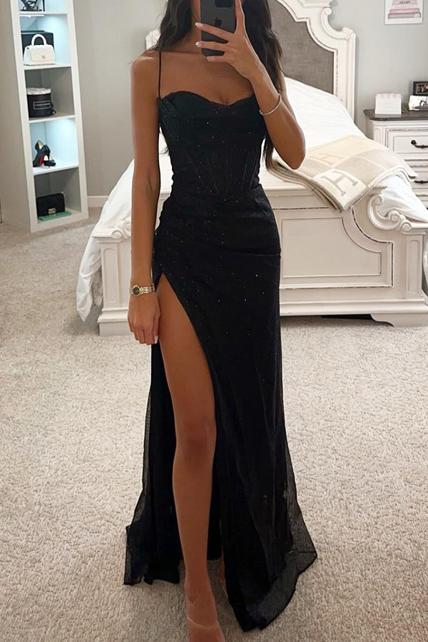 Seraphina | Glamorous Sequin Corset Maxi Dress 0