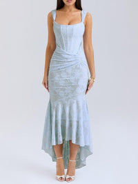 Elena | Elegantes, geformtes Jacquard-Spitzen-Mermaid-Kleid