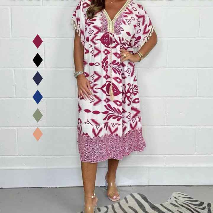 Sienna | Vibrant Bohemian A-Line Summer Dress 1