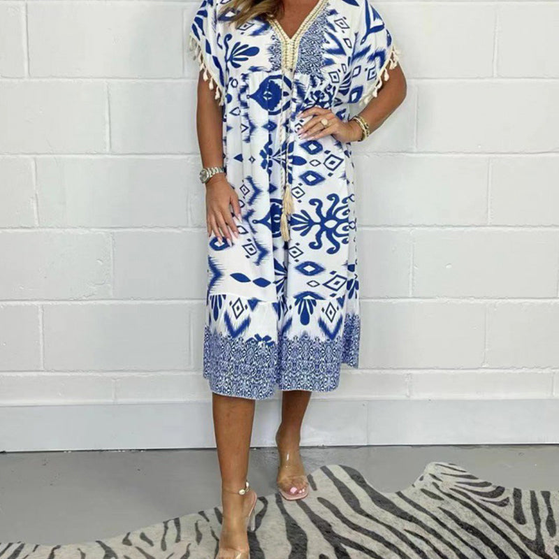 Sienna | Vibrant Bohemian A-Line Summer Dress 4