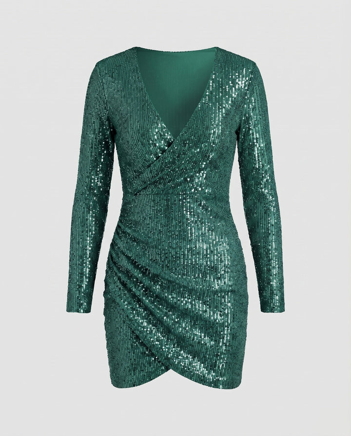 Skyler | Homecoming Dress with Wrap Detail and Ruffles 10