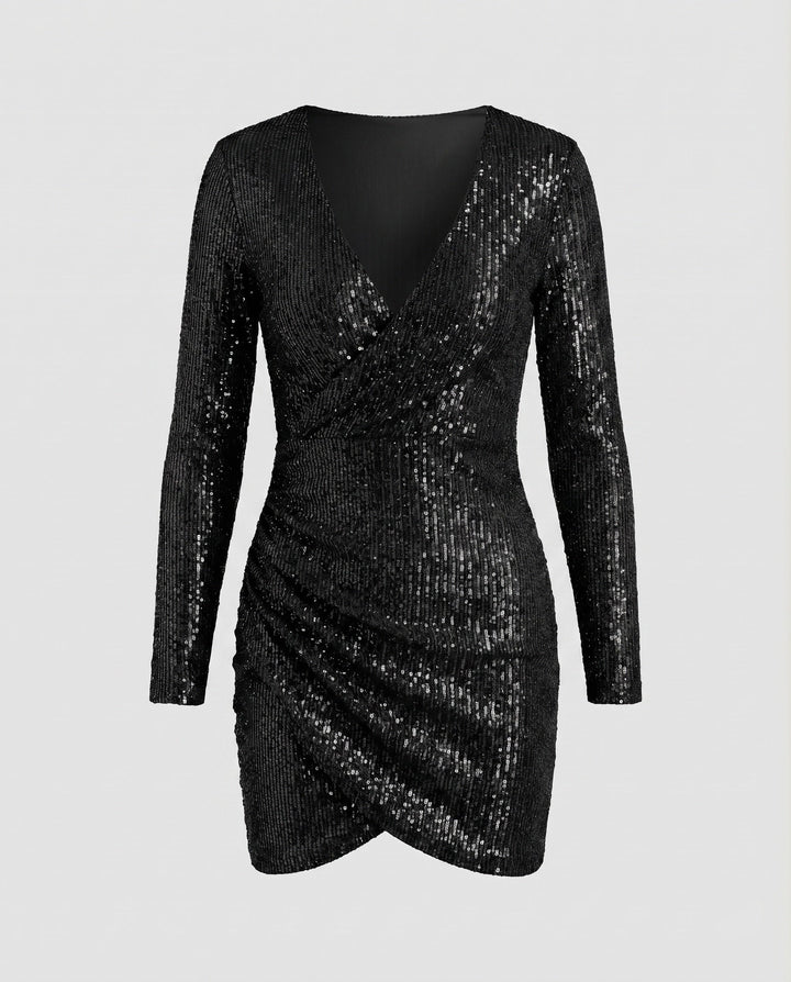 Skyler | Homecoming Dress with Wrap Detail and Ruffles 9