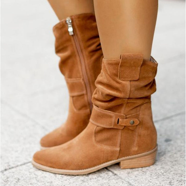 Sofia | Suede Zip Boots 0